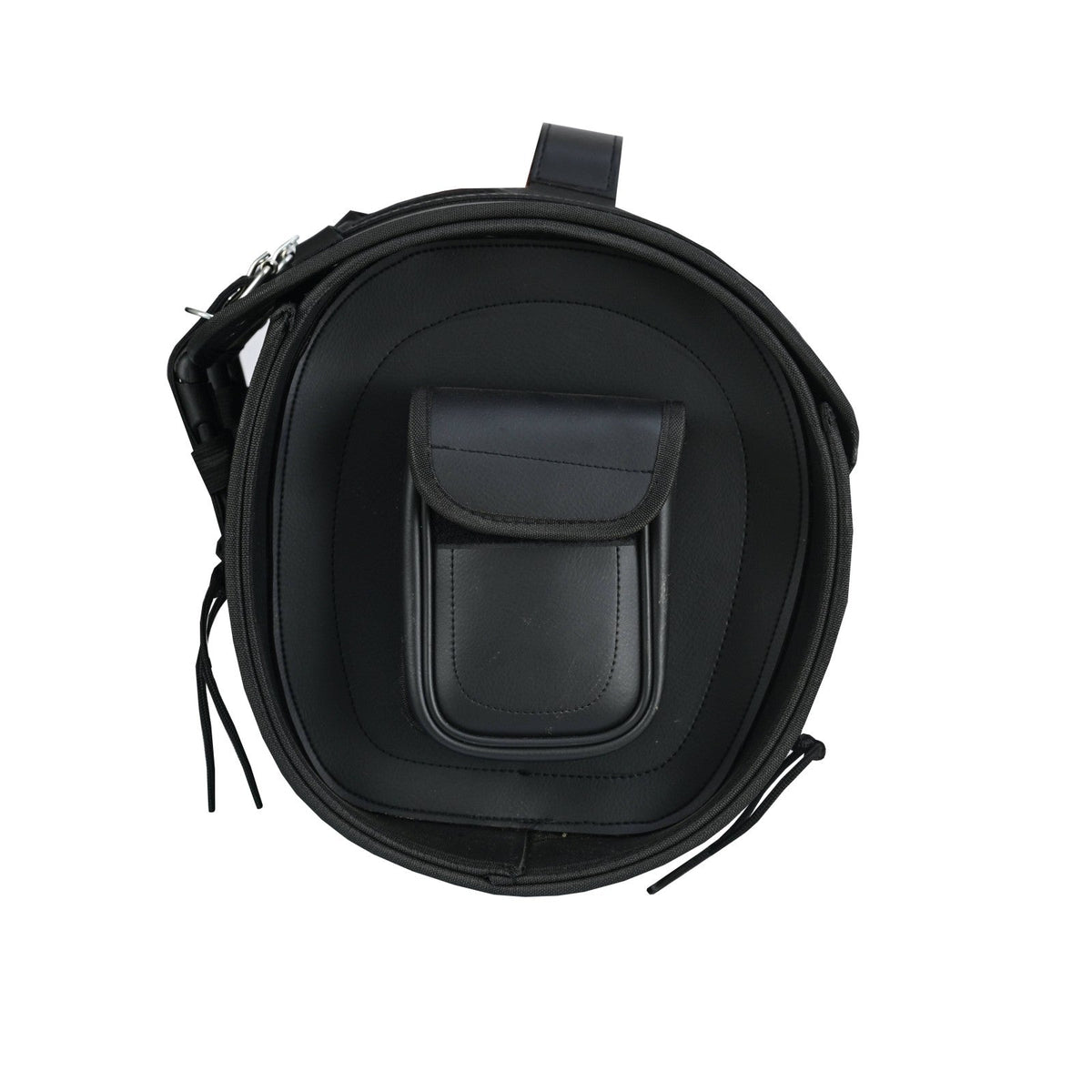 Vance Premium Studded PVC Motorcycle Tail Bag with Quick-Release Straps & Side Pockets