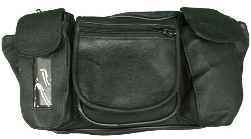 Vance Leather Magnetic Tank Bag/Fanny Pack with 5 Pockets