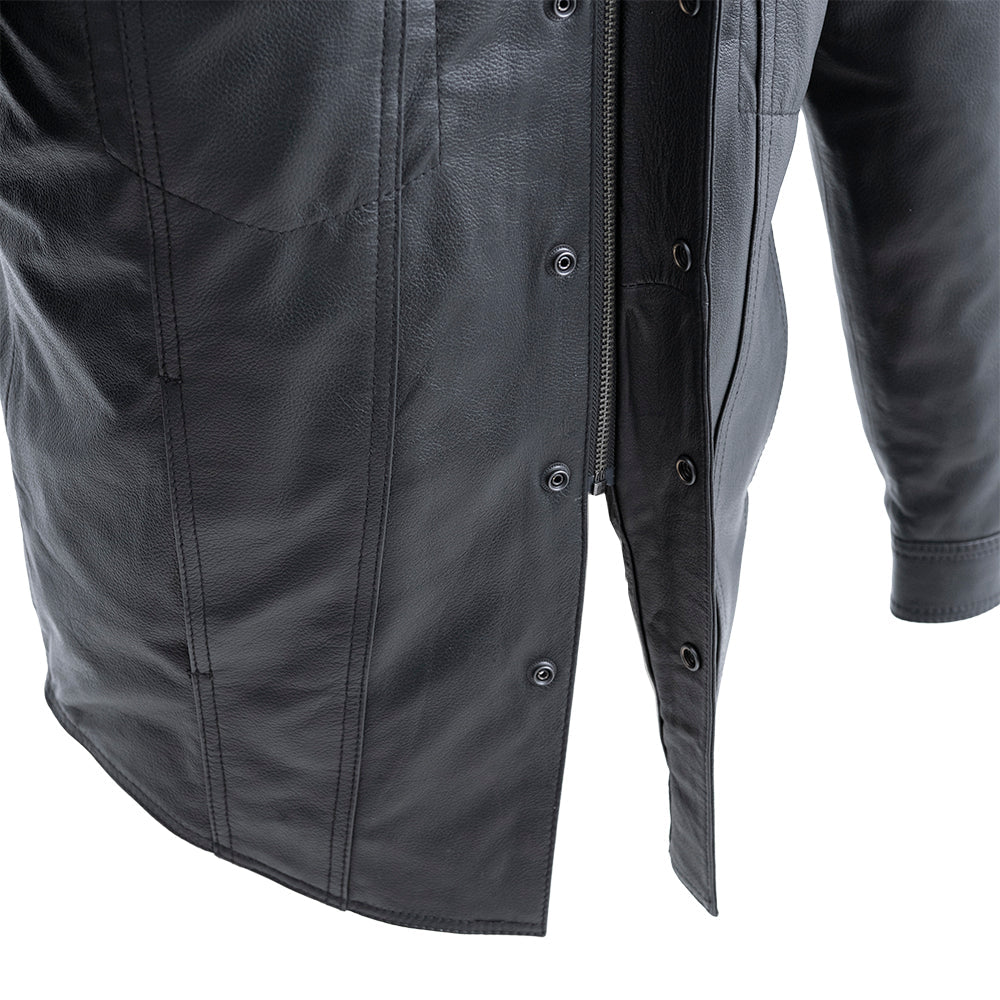 Vigilante Motorcycle Leather Shirt Men's Shirt First Manufacturing Company   