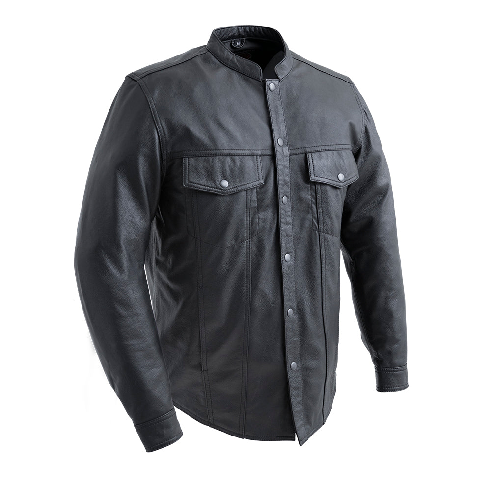 Vigilante Motorcycle Leather Shirt Men's Shirt First Manufacturing Company S  
