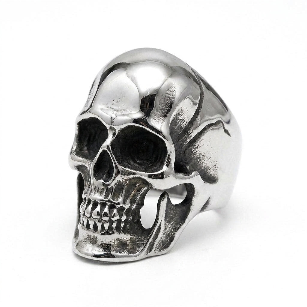 Stainless Steel Biker Ring - Vintage Punk Stainless Steel Skull Rings