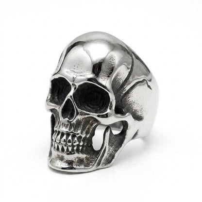 Stainless Steel Biker Ring - Vintage Punk Stainless Steel Skull Rings