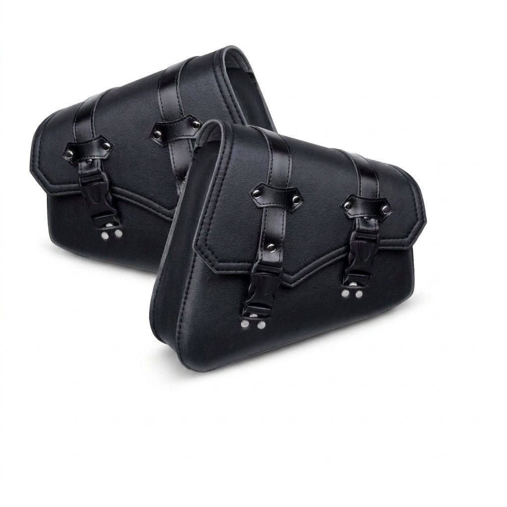 Leather Motorcycle Bag - Motorcycle Universal Fork Bag Leather Saddleb
