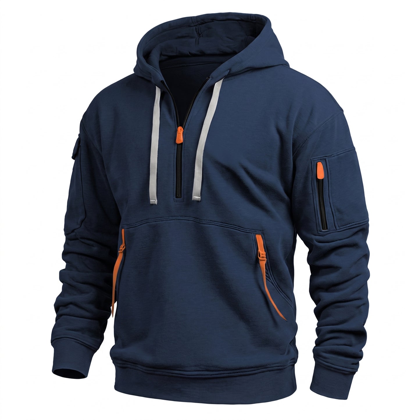 Motorcycle Balaclava - Men's Hoodie Multi Pocket Zipper Casual Sports