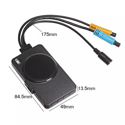 Motorcycle Black Dual Lens Dash Cam Video Recorder 3.6 Inch HD 1080P + Free sd card