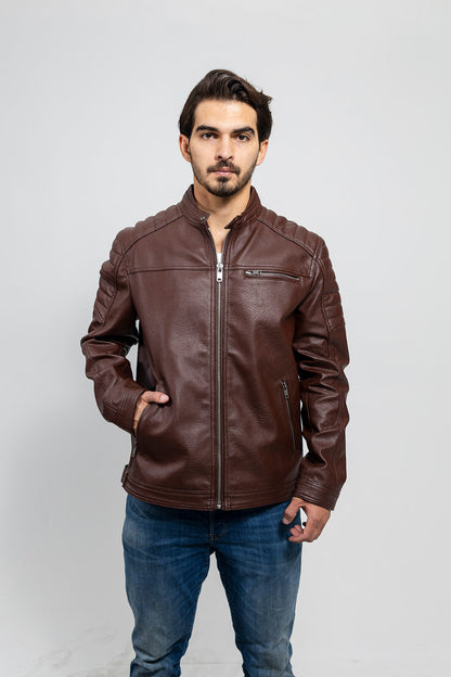 Logan Men's Vegan Faux Leather Jacket Men's Vegan Faux Leather jacket FMCo   