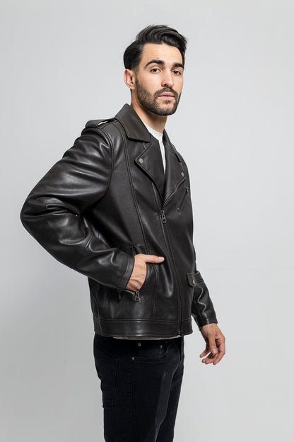 Nash Vegan Faux Leather Jacket Men's Vegan Faux Leather jacket FMCo   