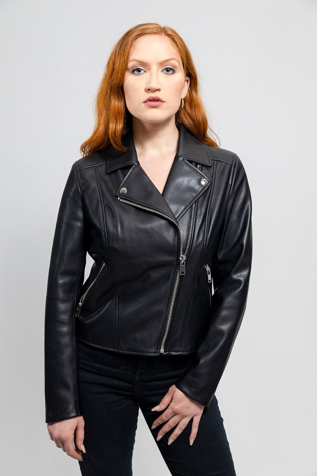 Demi Women's Vegan Faux Leather Jacket Women's Fashion Leather Jacket FMCo   