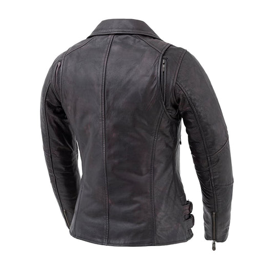 First Manufacturing Wildside - Women's Motorcycle Leather Jacket, Black