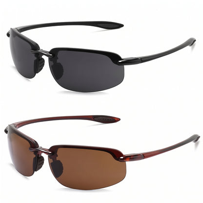 Motorcycle Accessory - 2Pack Polarized Sports Sunglasses Men Women TR9