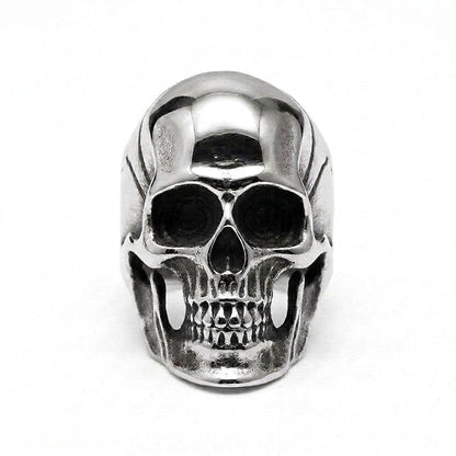 Stainless Steel Biker Ring - Vintage Punk Stainless Steel Skull Rings