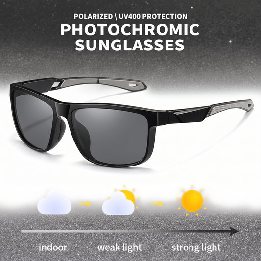 Motorcycle Accessory - Photochromic Polarized Sports Vintage Sunglasse