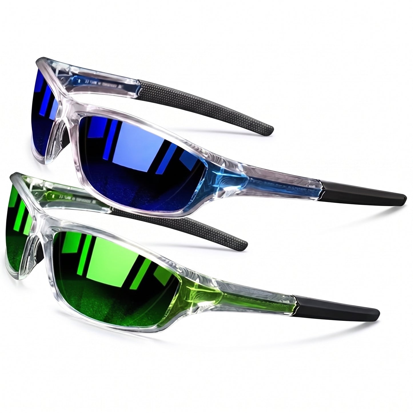 Motorcycle Accessory - 2pairs Sports Polarized Sunglasses Men Lightwei