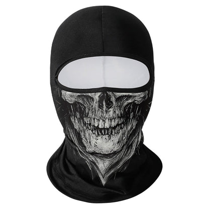 Grey Skull printed balaclava