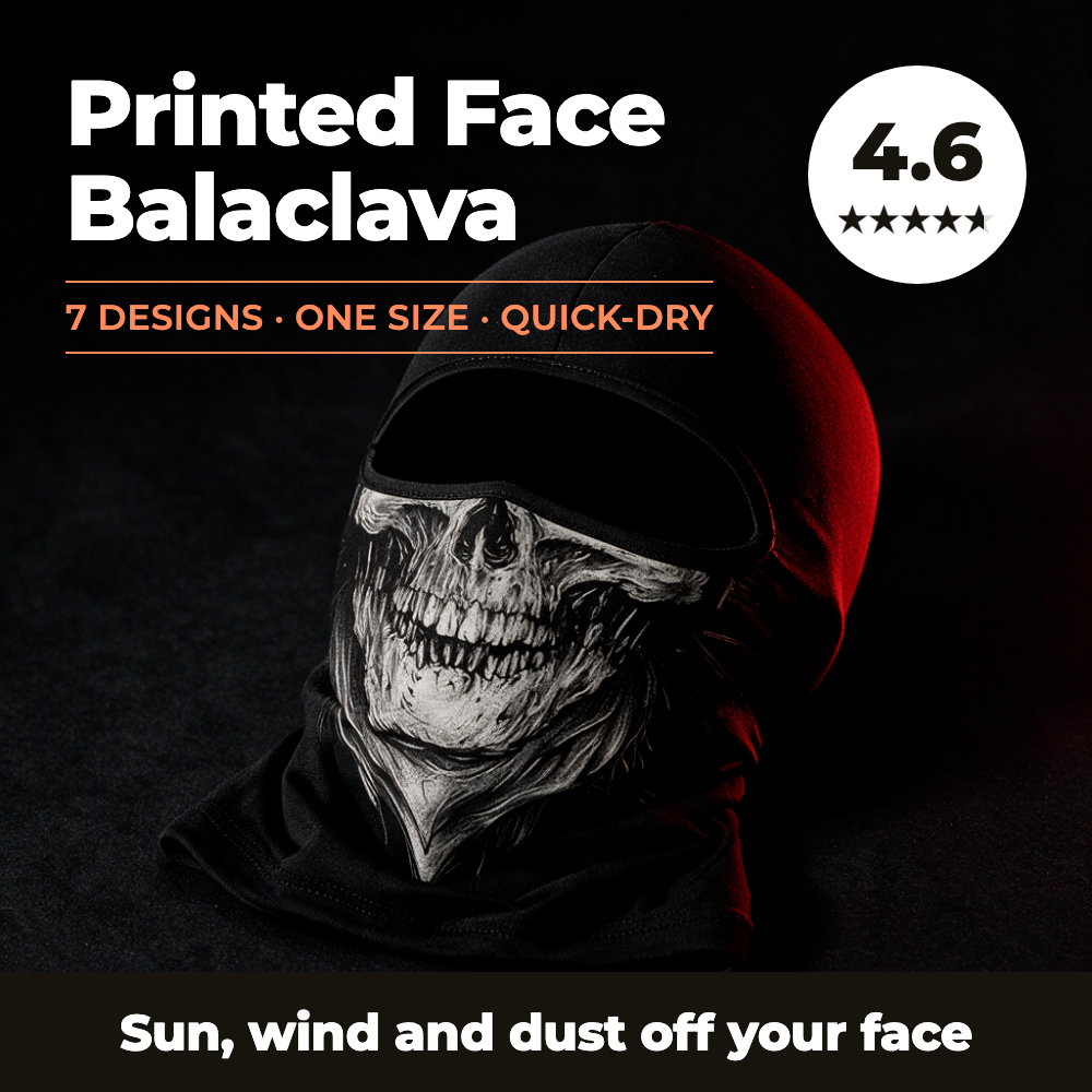 Printed Face Balaclava