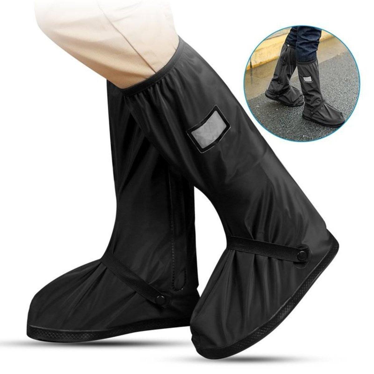 Anti-slip sole detail on waterproof motorcycle boot covers