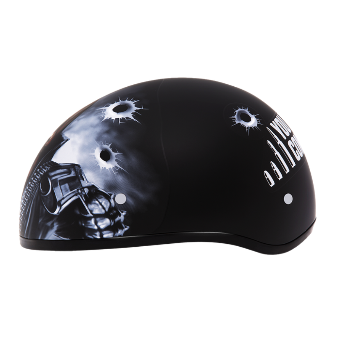 Rear view of the Daytona DOT skull cap helmet