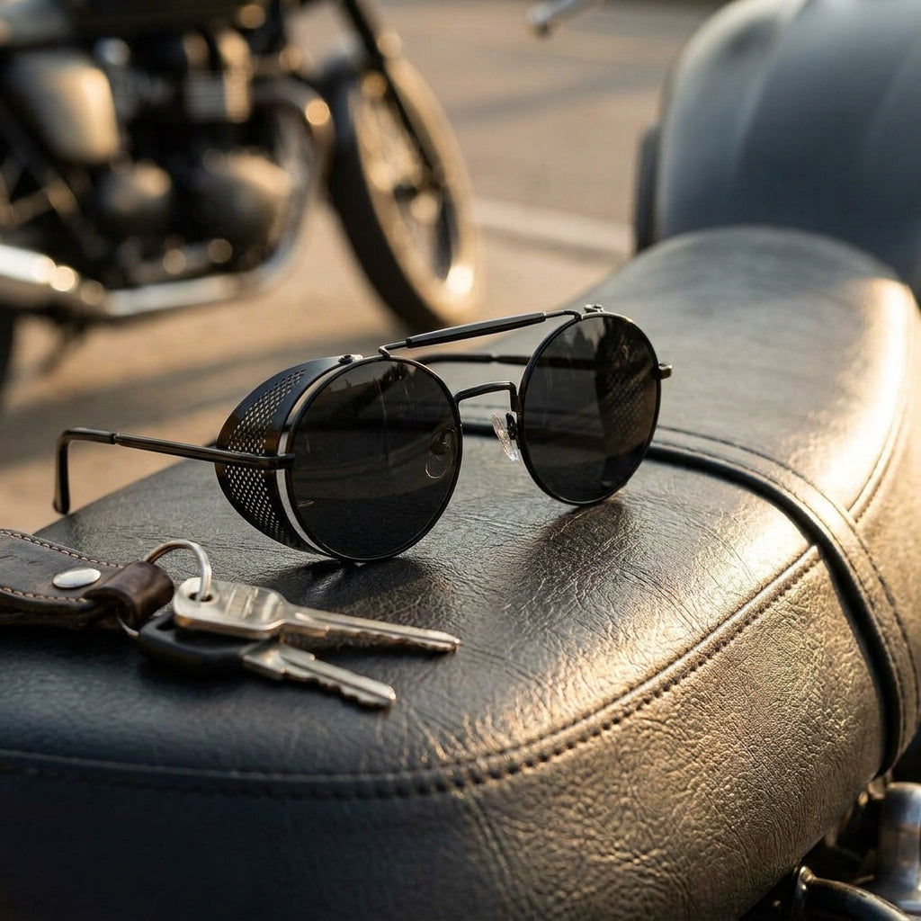 vintage goggles Round Motorcycle Sunglasses Shooting Pegasus Evo CX 750 Typ:Buch Comfortable wearing design