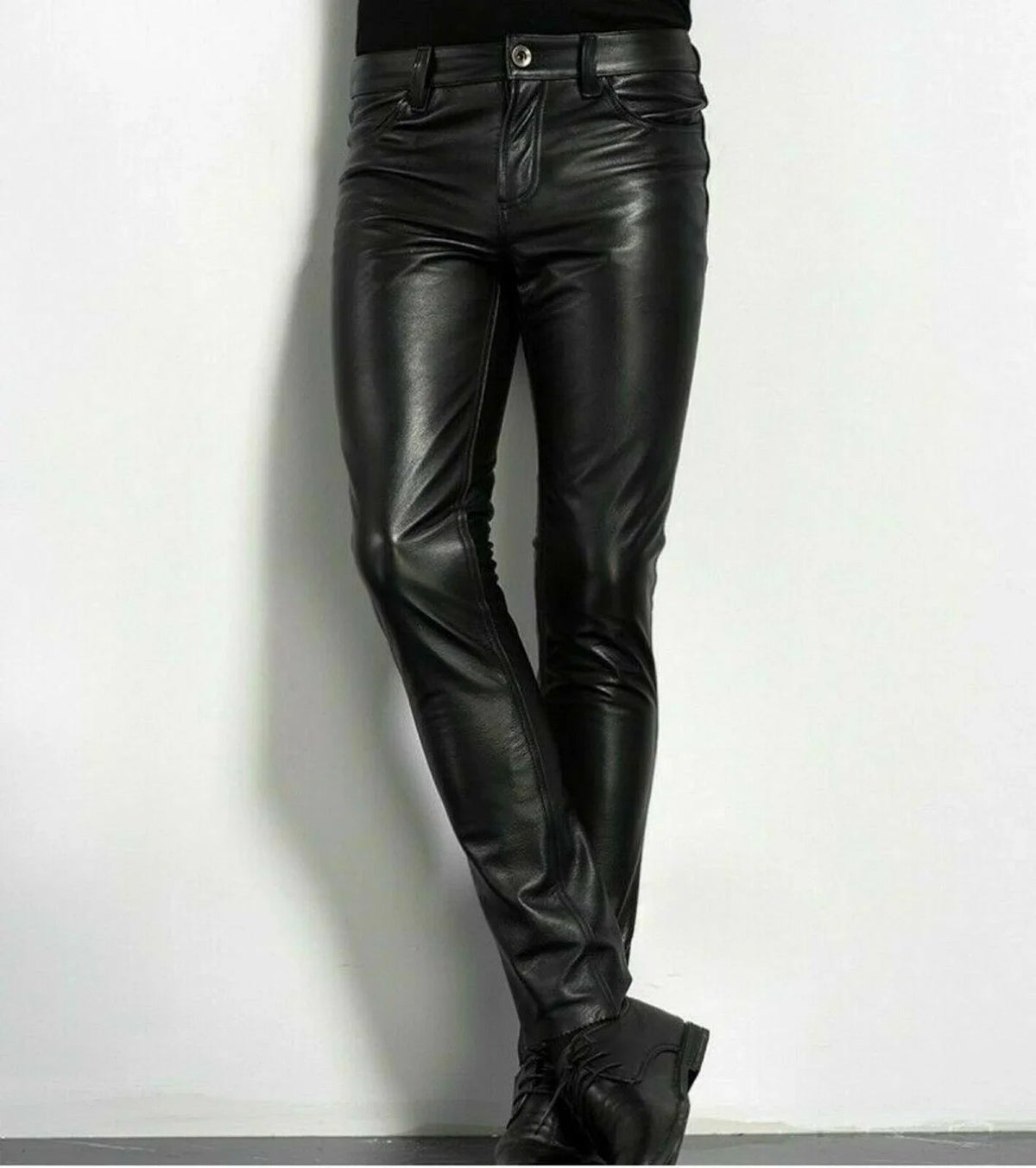Pocket and stitching detail on the motorcycle pants