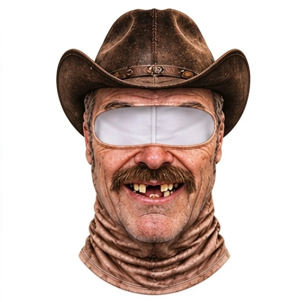 Cowboy funny ski mask