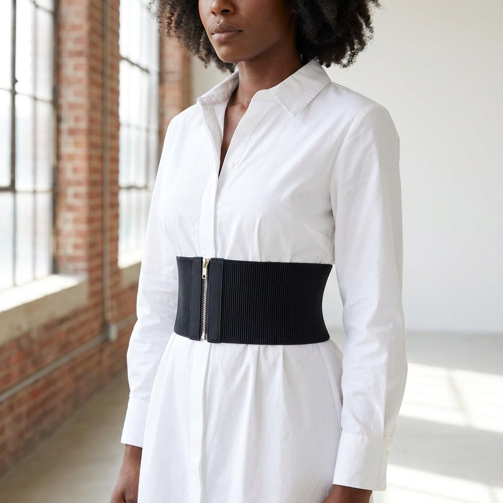 Zip Front Elastic Corset Belt — hero