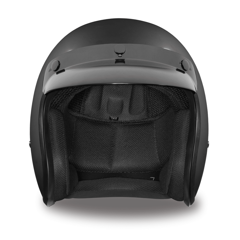 Daytona D.O.T Cruiser dull black open face motorcycle helmet