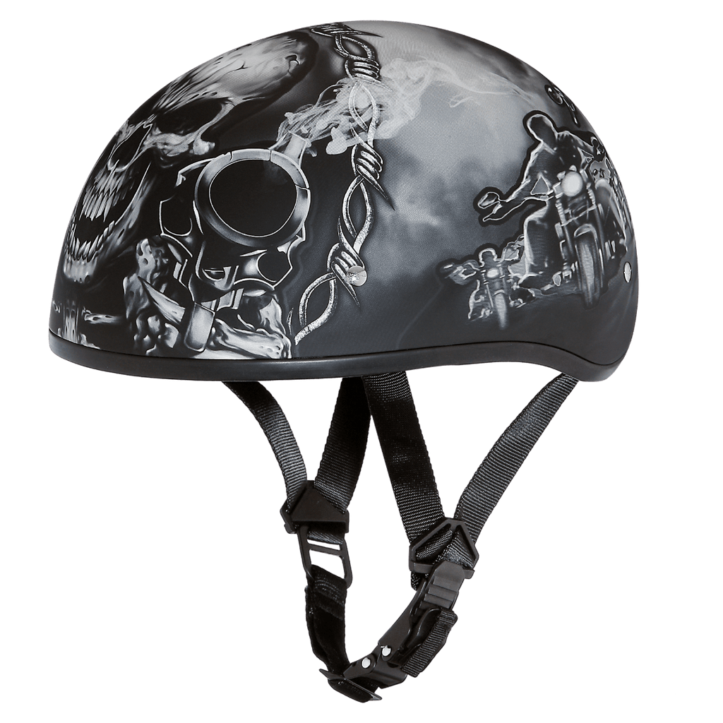 D.o.t Skull Guns Cap Helmet