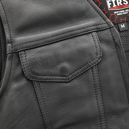 Badlands Men's Motorcycle Leather Vest Men's Leather Vest Vests