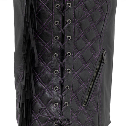 Bandida Women's Motorcycle Leather Vest Women's Leather Vest Vests