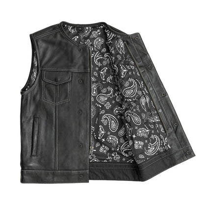 Bandit Men's Leather Motorcycle Vest Men's Leather Vest Vests
