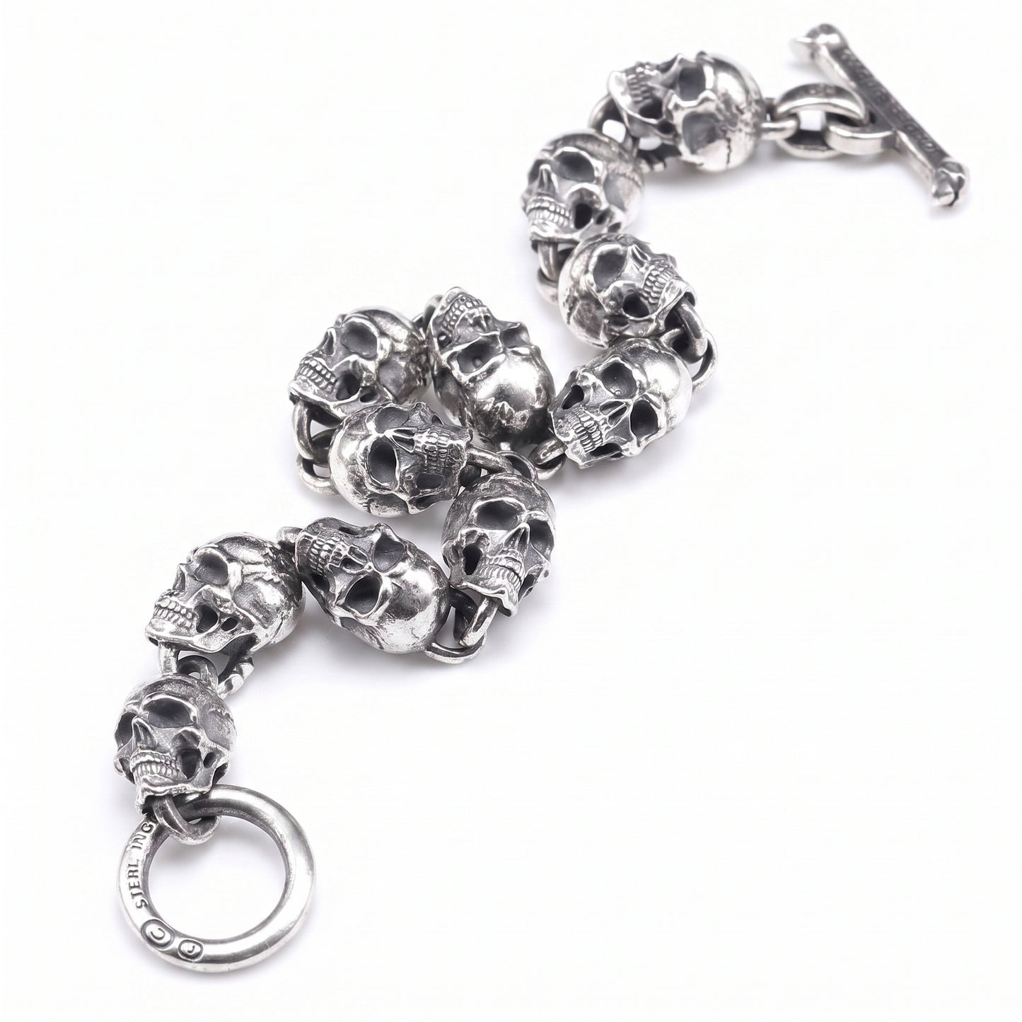 Stainless Steel Biker Ring - S925 Silver American Garber Style Handmad