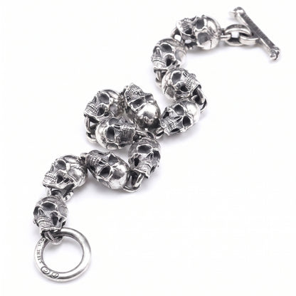 Stainless Steel Biker Ring - S925 Silver American Garber Style Handmad