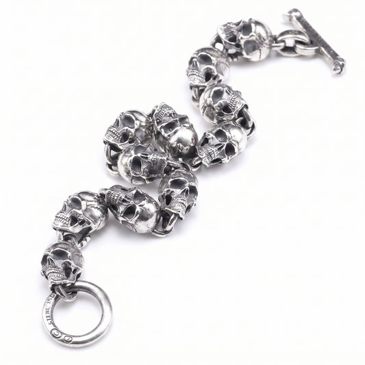 Stainless Steel Biker Ring - S925 Silver American Garber Style Handmad