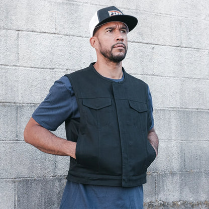 Lowside Men's Motorcycle Twill Vest Men's Twill Vest Vests