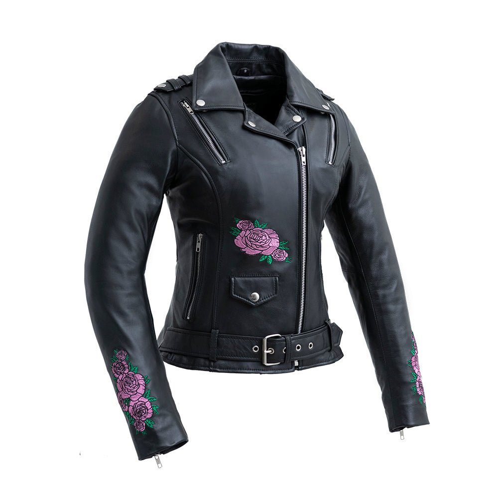 Bloom - Women's Motorcycle Leather Jacket Women's Leather Jacket Jackets Black XS