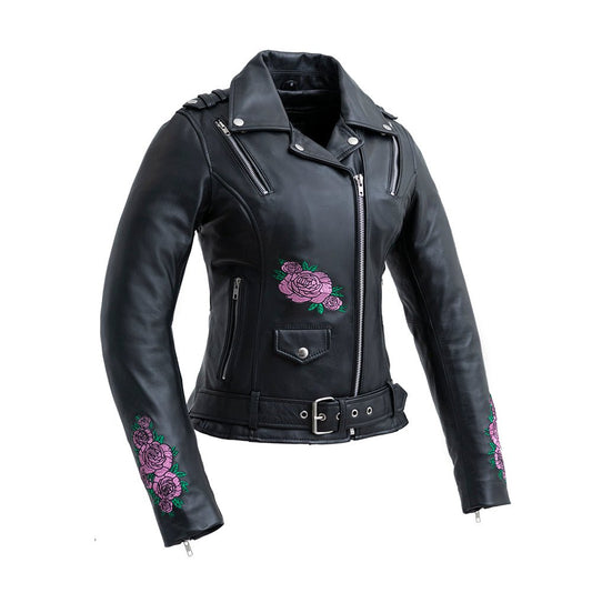 Bloom - Women's Motorcycle Leather Jacket Women's Leather Jacket Jackets Black XS