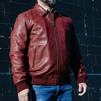 Moto Bomber - Men's Leather Jacket Men's Leather Jacket Jackets