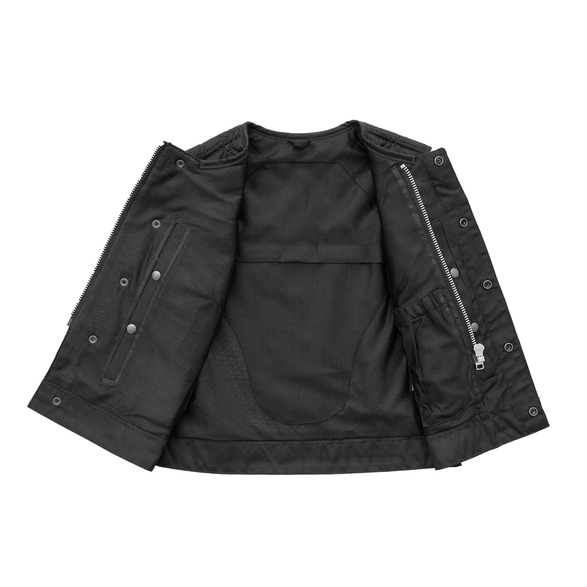 Bonnie Moto Mesh Women's Motorcycle Vest - Diamond Quilt Women's Moto Mesh Vest Vests