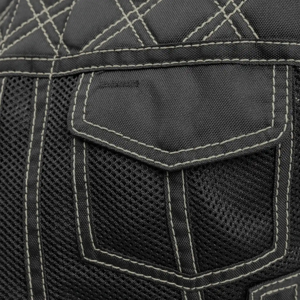 Bonnie Moto Mesh Women's Motorcycle Vest - Diamond Quilt Women's Moto Mesh Vest Vests