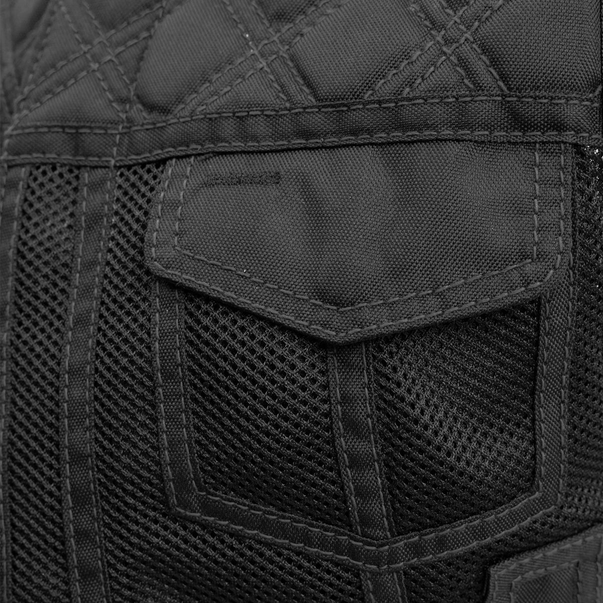 Bonnie Moto Mesh Women's Motorcycle Vest - Diamond Quilt Women's Moto Mesh Vest Vests
