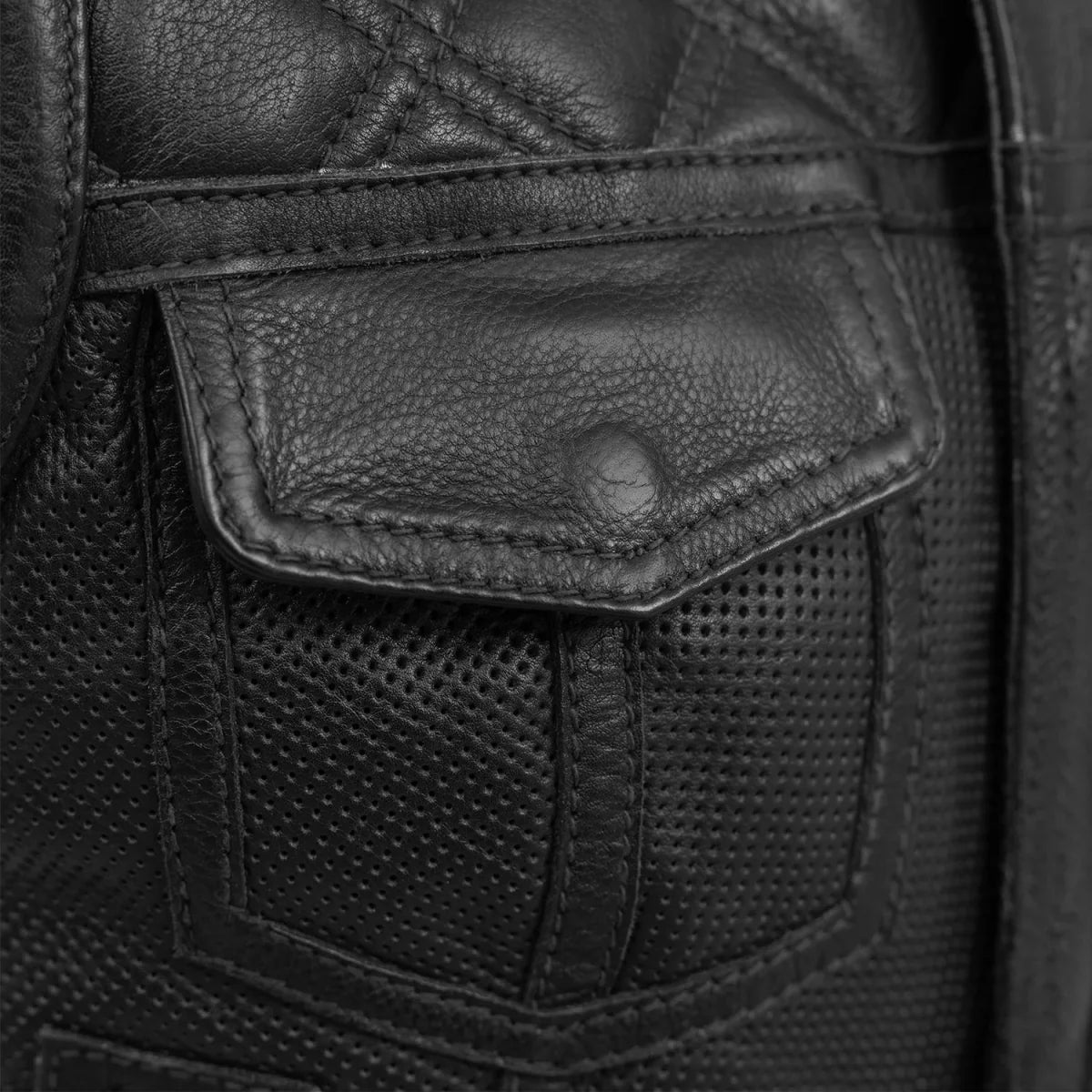 Bonnie Perforated Women's Motorcycle Leather Vest Women's Perforated Leather Vest Vests