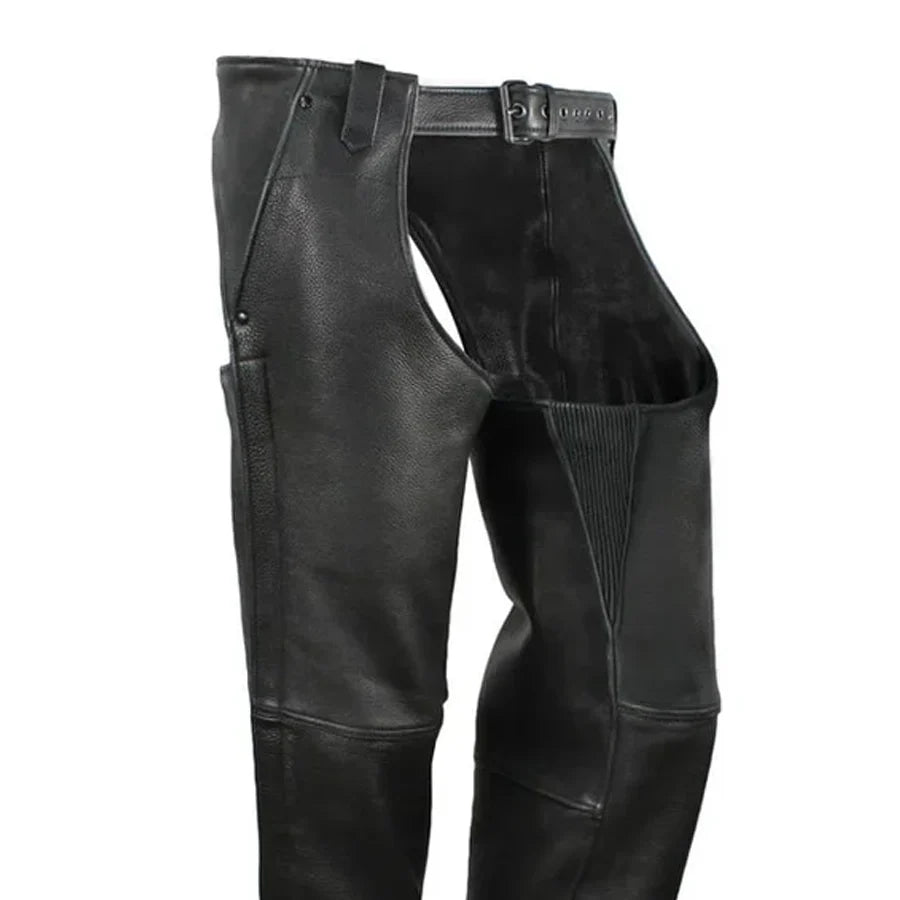 Bully - Unisex Leather Motorcycle Chaps Chaps First Manufacturing Company