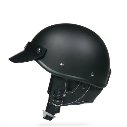 Motorcycle Helmet - Retro Motorcycle Half Helmet Man Women Casco Moto