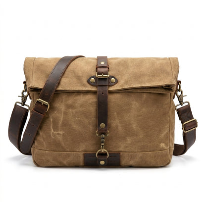 Leather Motorcycle Bag - Vintage Men Motorcycle Backpack Waterproof Ca