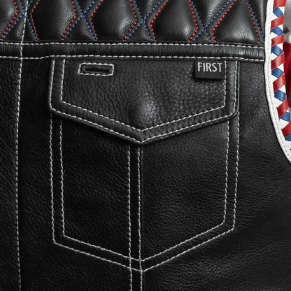 Captain Men's Motorcycle Leather Vest Men's Leather Vest Vests