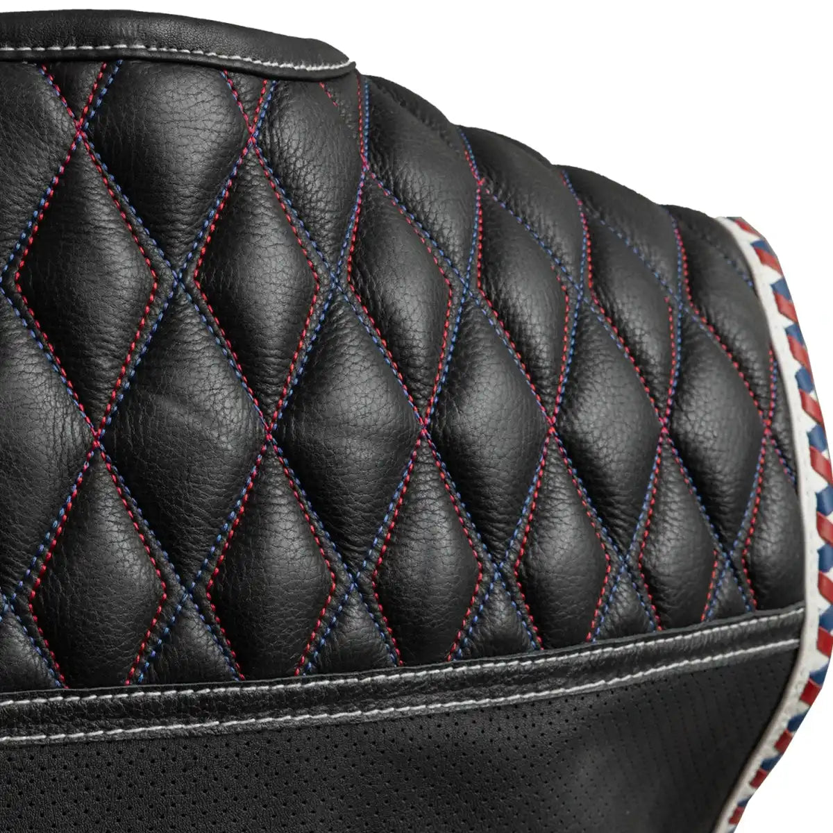 Captain Perforated Men's Motorcycle Leather Vest Men's Perforated Leather Vest Vests
