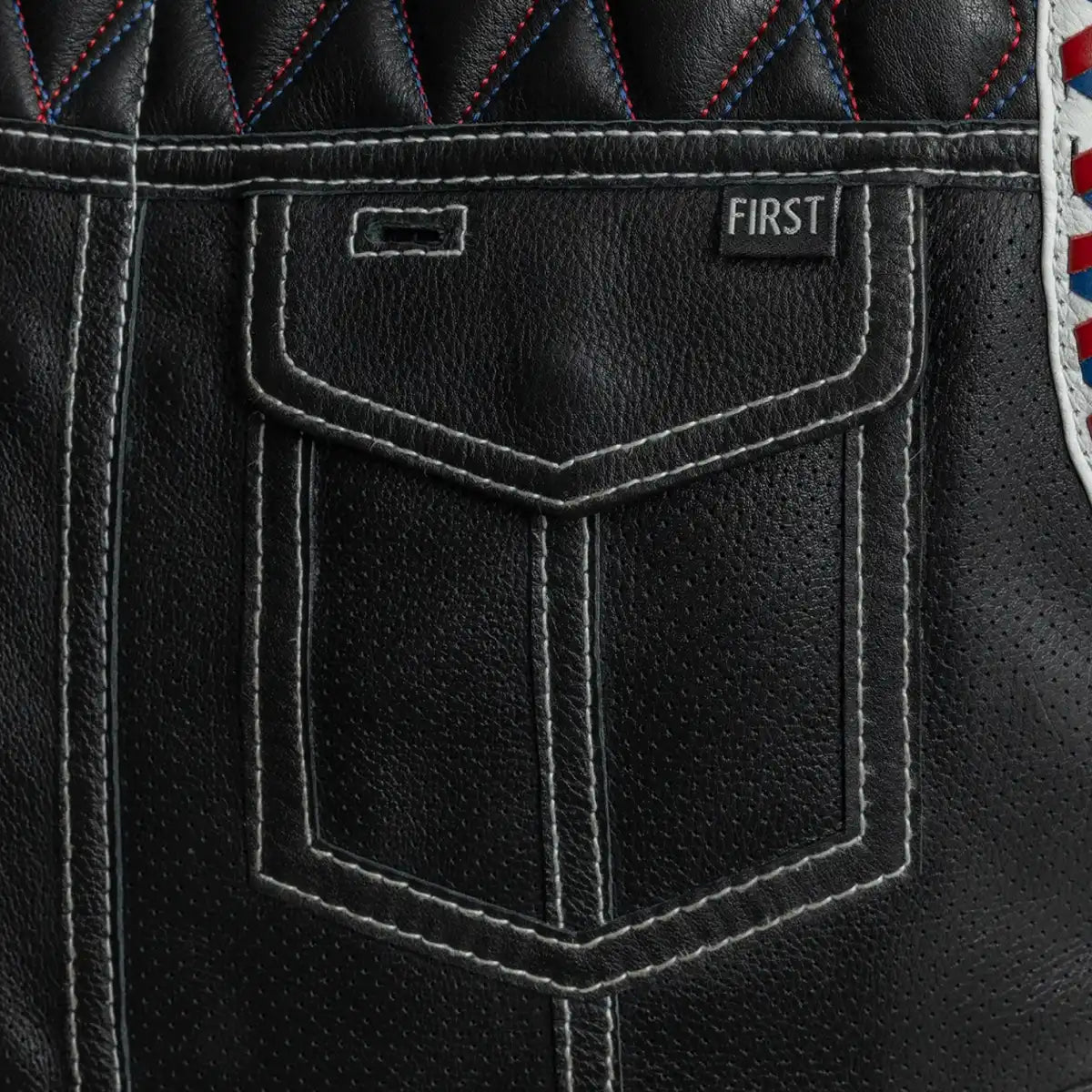 Captain Perforated Men's Motorcycle Leather Vest Men's Perforated Leather Vest Vests