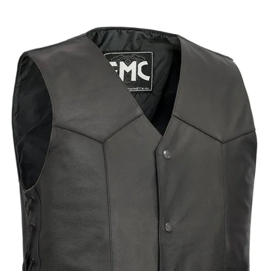 Carbine Men's Western Style Leather Motorcycle Vest Men's Leather Vest Vests