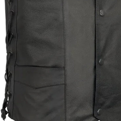 Carbine Men's Western Style Leather Motorcycle Vest Men's Leather Vest Vests