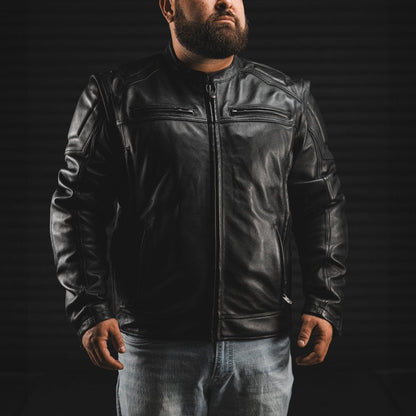Chaos - Men's Leather Motorcycle Jacket Men's Leather Jacket Jackets
